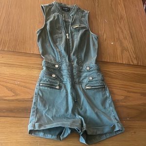 bebe Gray Sleeveless Jumpsuit